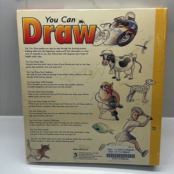 2008 You can Draw 8 books in 1 Over 80 drawings to master! Art book adults/kids - Picture 14 of 15